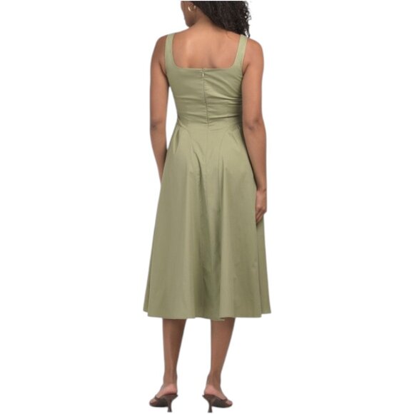 WAYF Sleeveless Drop Waist Midi Dress - Picture 3 of 4